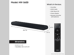 Loa Thanh S-series HW-S60D 5.0 Kênh Tất Cả Trong Một | Hàng chính hãng