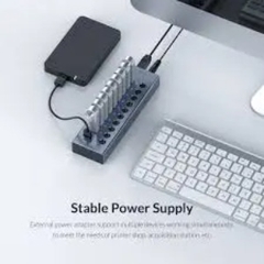 Bộ chia USB ORICO HUB 7 cổng USB 3.0 BT2U3-7AB-GY | Hàng chính hãng
