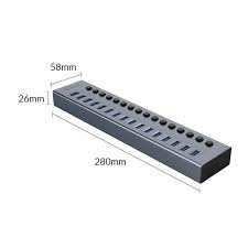 Bộ chia USB HUB ORICO 16 cổng USB 3.0 BT2U3-16AB-GY | Hàng chính hãng