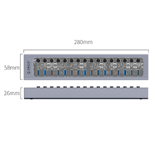 Bộ chia USB HUB 16 cổng USB 3.0 AT2U3-16AB-GY | Hàng chính hãng