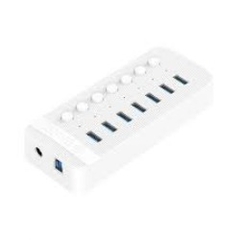 Bộ chia USB HUB 7 cổng USB 3.0 với các công tắc riêng lẻ CT2U3-7AB-WH | Hàng chính hãng