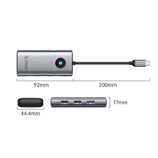 Hub đa năng 5 trong 1 cổng TypeC  PW11-5P-GY | Hàng chính hãng