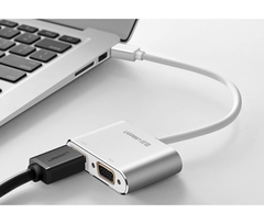 Cáp chuyển USB Type C To HDMI và VGA Chính hãng Ugreen 50317 vỏ nhôm | Hàng chính hãng