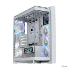 Vỏ case ASUS ROG Cronox ARGB White Edition Full Tower (EATX, kèm 4 quạt ARGB) Chính Hãng