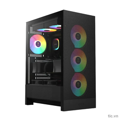 Vỏ case GAMDIAS AURA GC15 ARGB Mid Tower Đen Chính Hãng