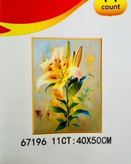 Tranh thêu kín Hoa tu lip 67196, kích thước 40x50 cm