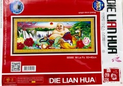 Tranh thêu Phật di lặc (thêu 3D) 88988, kích thước 93 x 40 cm