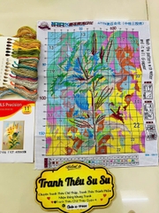 Tranh thêu kín Hoa tu lip 67196, kích thước 40x50 cm