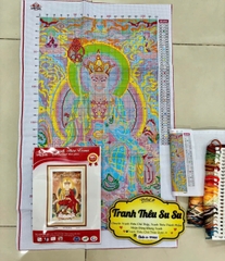 Tranh thêu kín Phật dược sư VS9022, kích thước 50 x 80 cm