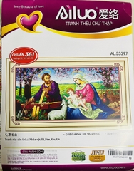 Tranh thêu Gia đình chúa (3D) AL53397, kích thước 94 x 52 cm