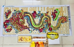 Tranh thêu Rồng vàng ban phúc EDB197, kích thước 150 x 70 cm