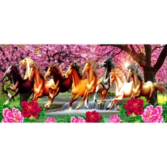 Tranh thêu chữ thập Mã đáo thành công LV3326, tranh thêu 3D, kích thước 120 x 60 cm