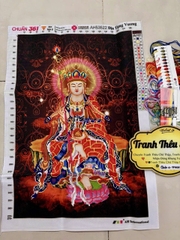 Tranh thêu địa tạng vương bồ tát AL53522, kích thước 51 x 72 cm