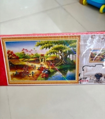 Tranh đính đá Làng quê VS175, kích thước 100 x 65 cm