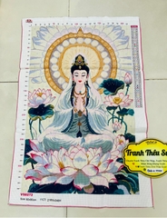 TRANH ĐÃ THÊU PHẬT QUAN ÂM VS8273, KÍCH THƯỚC 60 x 90 CM