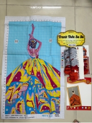 Tranh thêu kín Cô gái RW0578, kích thước 55 x90 cm