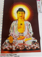Tranh thêu Phật a di đà LV3416, kích thước 40 x 55 cm