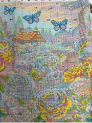 Tranh thêu kín Hoa mẫu đơn VS8869, kích thước 50x 50 cm