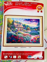 TRANH THÊU KÍN PHONG CẢNH YÊN BÌNH VS9149, KÍCH THƯỚC 67 x 87 cm