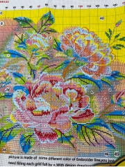 Tranh hoa mẫu đơn VS9122, kích thước 50x50 cm