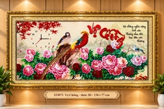 Tranh thêu Vợ chồng (thêu 3D) 223073, kích thước 136 x 77 cm