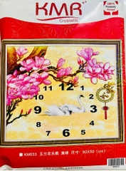 Tranh thêu kín Hoa ngọc lan KM033, kích thước 60x50cm