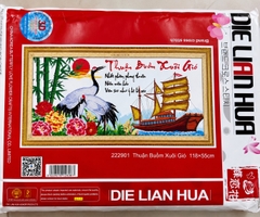 Tranh thêu Thuận buồm xuôi gió 222901, kích thước 118 x 55 cm