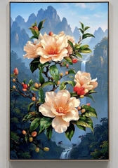 Tranh thêu kín Hoa rừng 0599, kích thước 50 x 80 cm