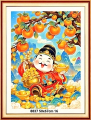 Tranh thêu kín Thần tài gõ cửa vs8833, vs8834, vs8836, vs8837