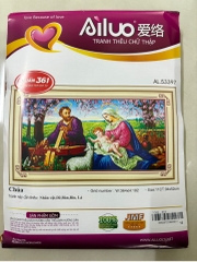 Tranh thêu Gia đình chúa (3D) AL53397, kích thước 94 x 52 cm