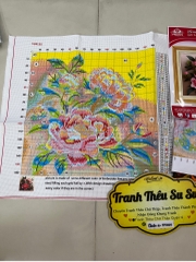 Tranh hoa mẫu đơn VS9122, kích thước 50x50 cm