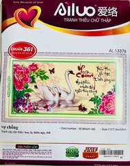 TRANH THÊU VỢ CHỒNG AL53376, kích thước 94 x 52 cm