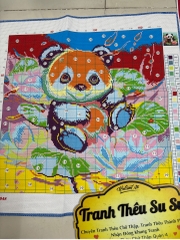 Tranh thêu kín Gấu trúc VS9048, kích thước 50x 50 cm