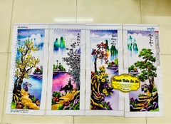 BỘ TỨ QUÝ XUÂN HẠ THU ĐÔNG THÊU SẴN