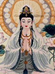 TRANH ĐÃ THÊU PHẬT QUAN ÂM VS8273, KÍCH THƯỚC 60 x 90 CM