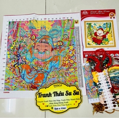 Tranh thêu kín thần tài VS9098, kích thước 50 x 50 cm