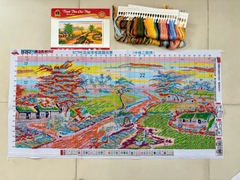 Tranh thêu kín Mùa lúa chín 8Z706L, kích thước 100 x 50 cm, 11ct thêu 3 sợi