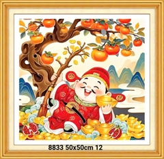 Tranh thêu kín Thần tài gõ cửa vs8833, vs8834, vs8836, vs8837