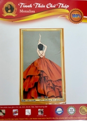 Tranh thêu kín Cô gái RW0578, kích thước 55 x90 cm