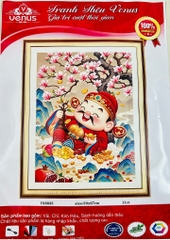 Tranh thêu kín thần tài VS8835, kích thước 50 x 67 cm