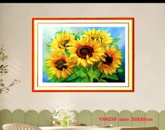 Tranh thêu kín Hoa hướng dương VS8250, kích thước 65*50 cm