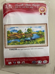 Tranh thêu chữ thập Miền quê thanh bình VS8238, kích thước 100 x 50 cm
