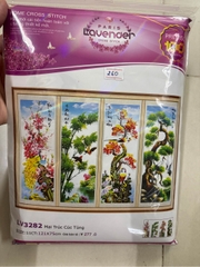 Tranh thêu chữ thập Tứ quý LV3235, LV3236, LV3266, LV3282, LV3313, LV3262