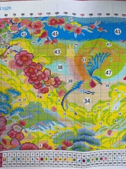 Tranh thêu kín Mùa xuân hoa nở VS8076, kích thước 45 x 91 cm