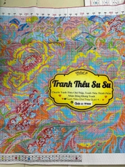 Tranh thêu kín Hoa mẫu đơn VS8805, kích thước 150 x 65 cm