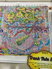 Tranh thêu kín Túi tiền chữ Phúc VS9086, kích thước 50 x 50 cm