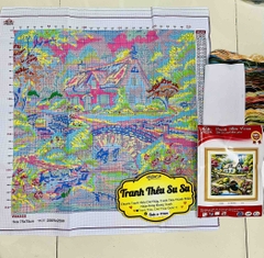 Tranh thêu kín Phong cảnh VS8322, kích thước 75 x 75 cm