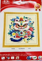 Tranh thêu kín con lân VS8382, kích thước 60x60 cm