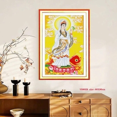 Tranh thêu kín quan âm VS8206, VS8028 kích thước 60 x 90 cm