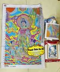 Tranh thêu kín Quan âm VS8304, kích thước 60 x 90 cm